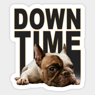 Relaxing Bulldog Sticker